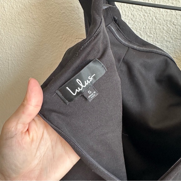 Lulu’s Season of Fun Black Off-the-Shoulder Skater Dress Women’s Size Small - Picture 9 of 13